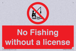 No Fishing without a license